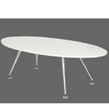 White Oval Boardroom Table